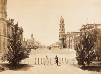 King William Street Adelaide, Looking North from Victoria Square by Samuel Sweet